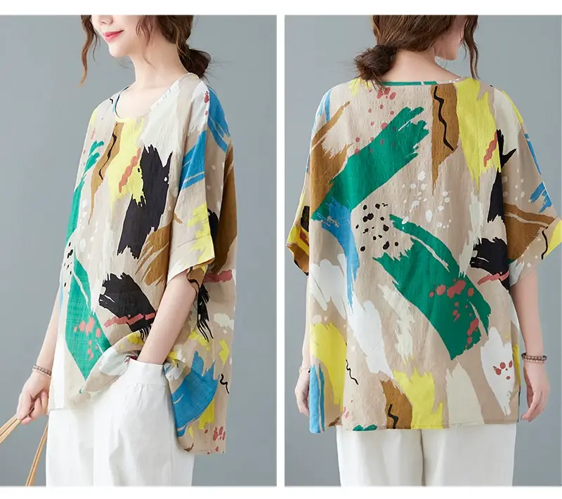 Women's Striped Loose T-Shirt Summer Top — feature 85