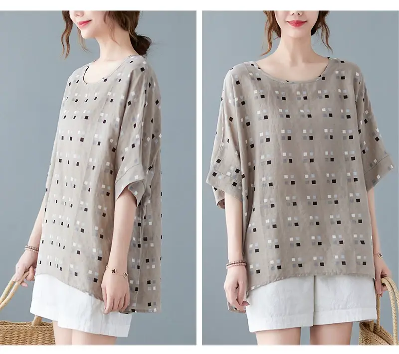 Women's Striped Loose T-Shirt Summer Top — feature 89
