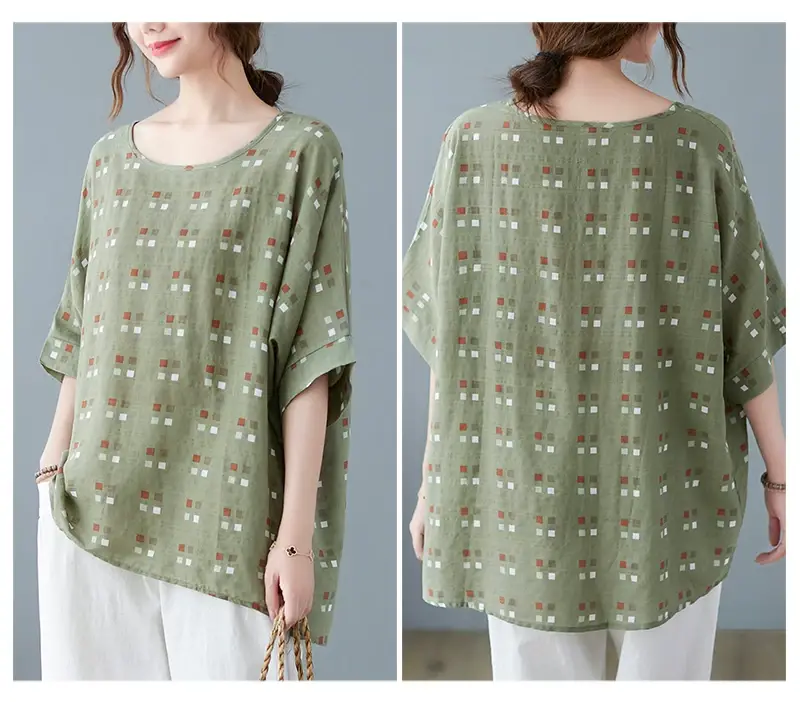 Women's Striped Loose T-Shirt Summer Top — feature 91