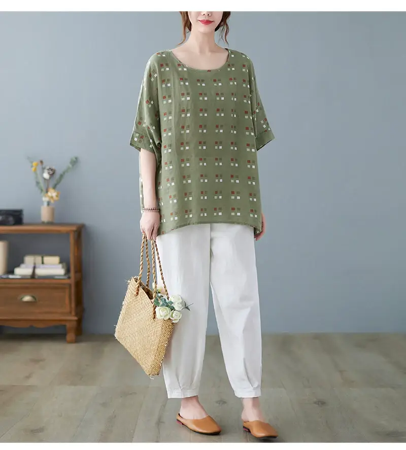 Women's Striped Loose T-Shirt Summer Top — feature 92