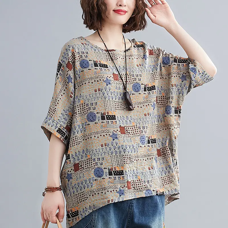 Women's Striped Loose T-Shirt Summer Top - Image 3