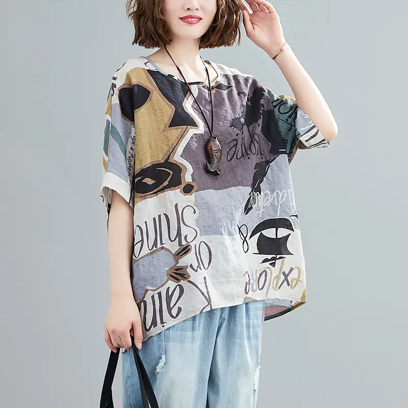 Women's Striped Loose T-Shirt Summer Top - Image 4