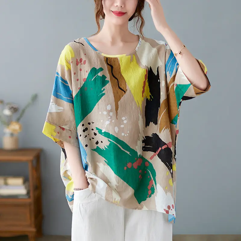 Women's Striped Loose T-Shirt Summer Top - Image 6