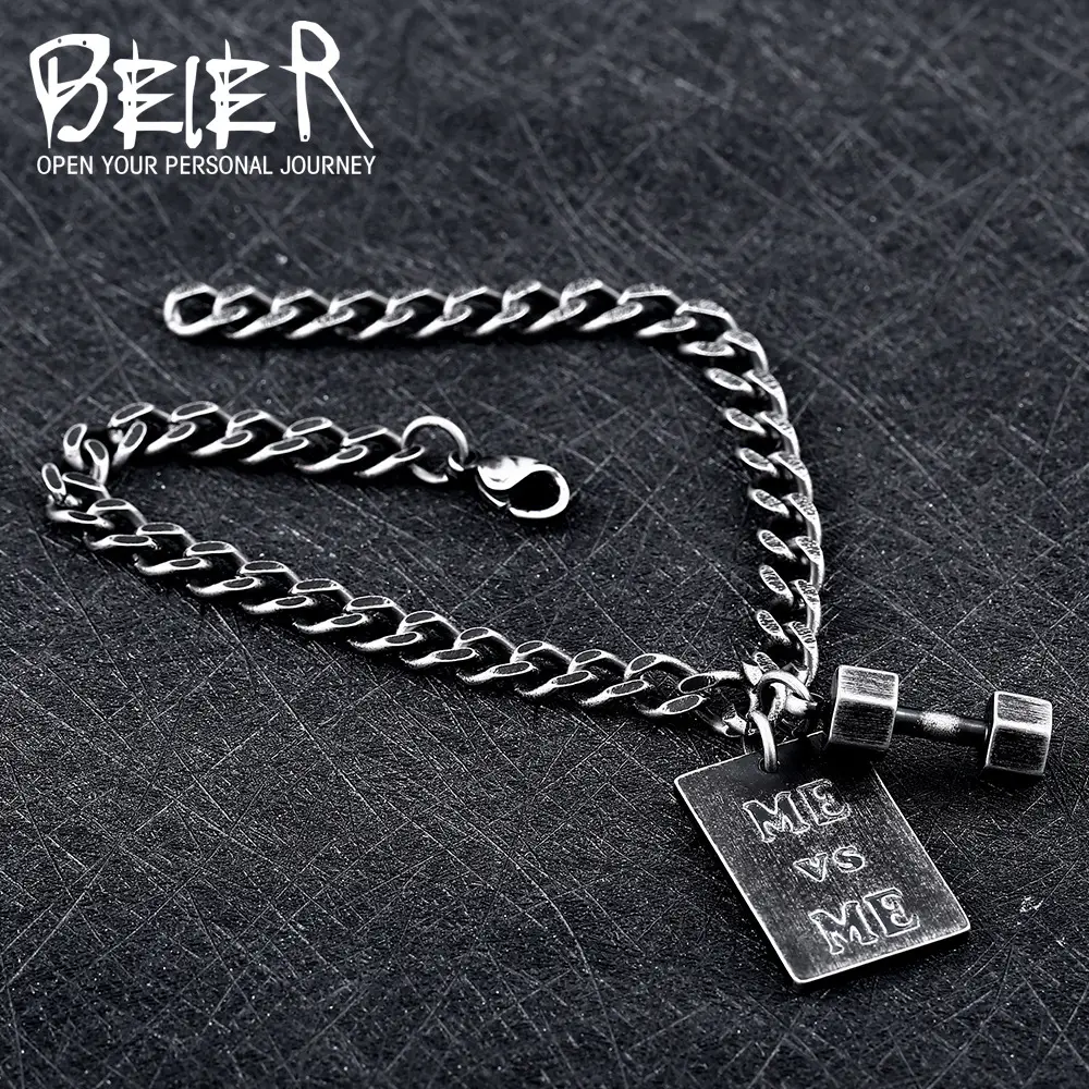 Beier Titanium Steel ME VS ME Bracelet for Men Women - Image 4