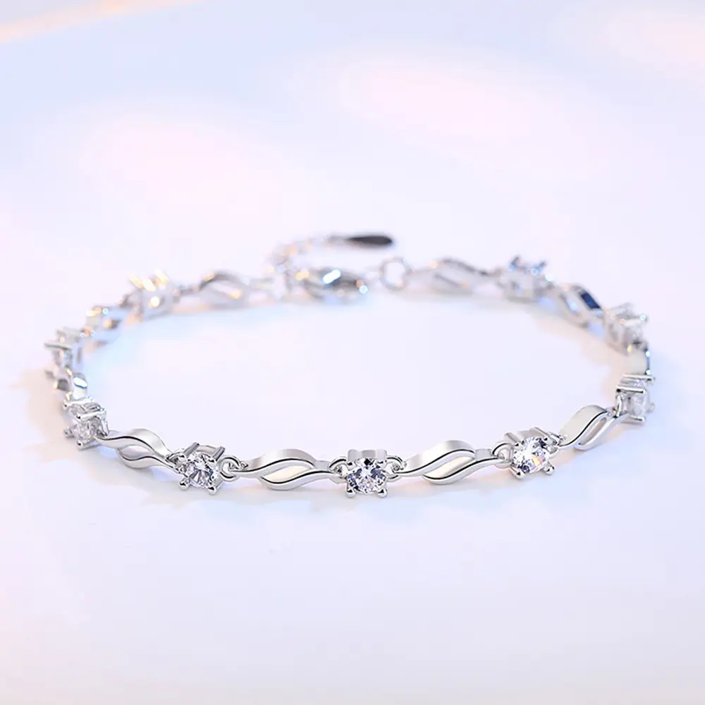 Diamond Crystal Love Bracelet for Women Korean Style