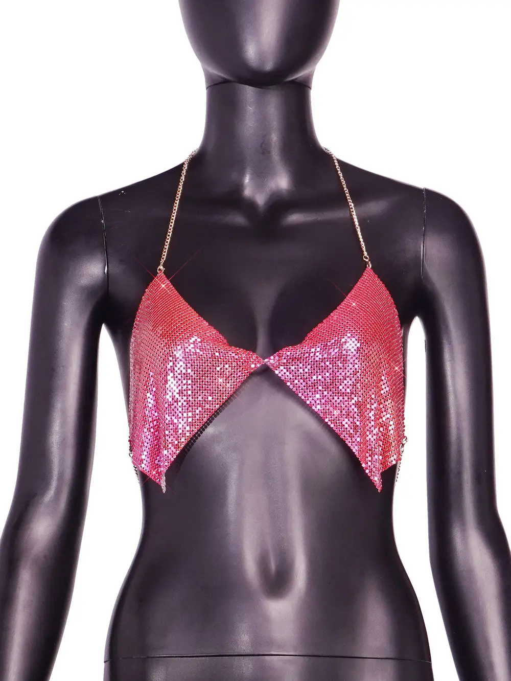 Shiny Cross-Border Camisole Beach Bikini Halterneck Women's Vest - Image 10