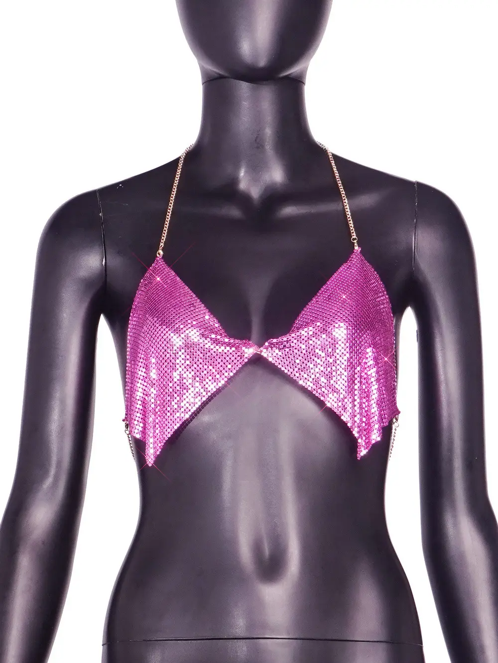 Shiny Cross-Border Camisole Beach Bikini Halterneck Women's Vest - Image 12