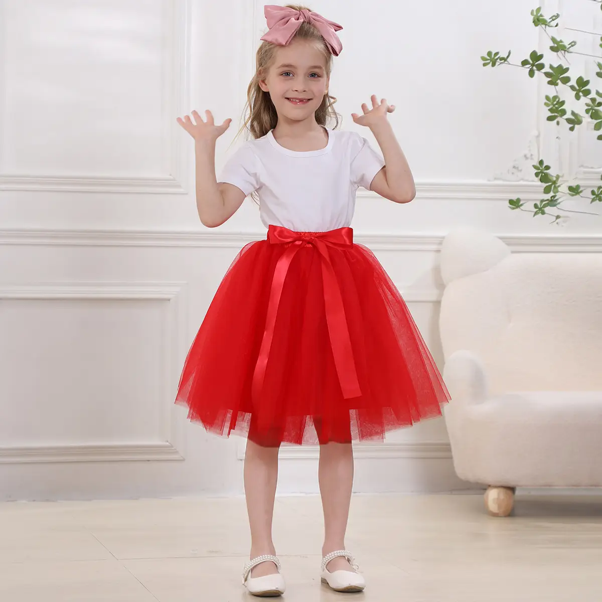 Blue Tulle Petticoat Skirt for Girls Mother Daughter Set - Image 22