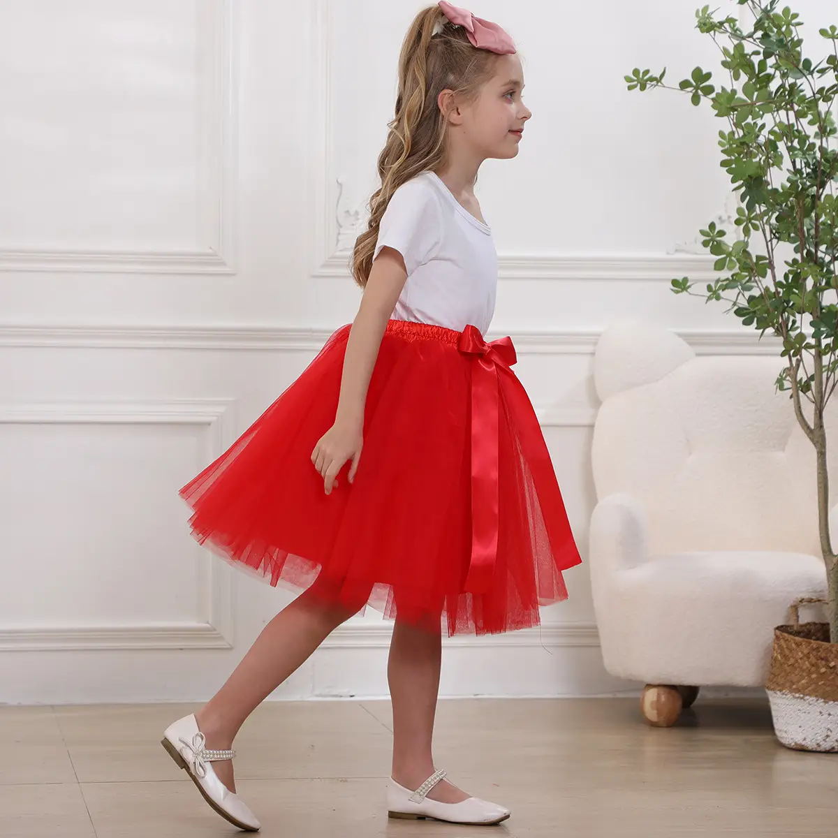 Blue Tulle Petticoat Skirt for Girls Mother Daughter Set - Image 23