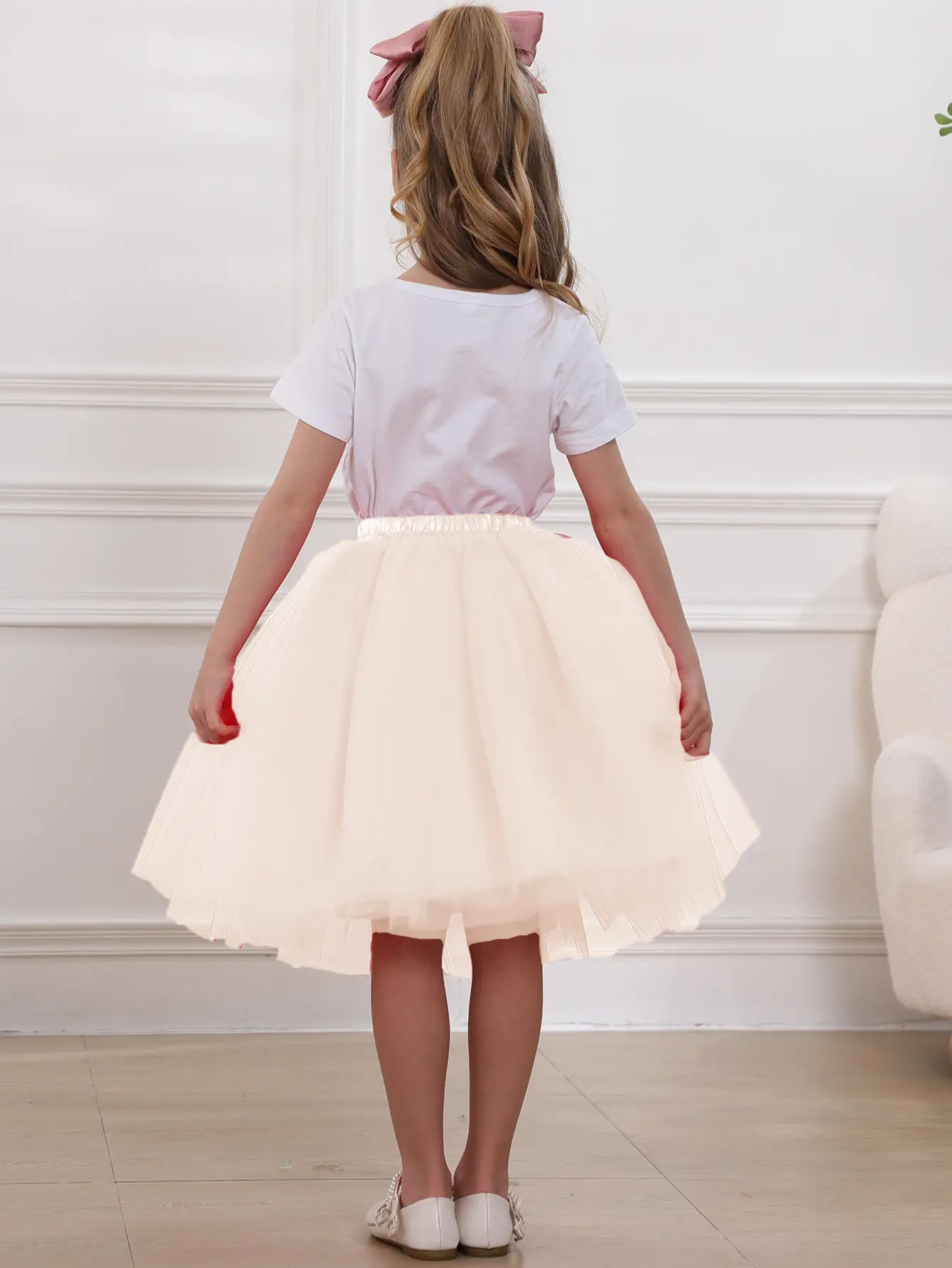 Blue Tulle Petticoat Skirt for Girls Mother Daughter Set - Image 11