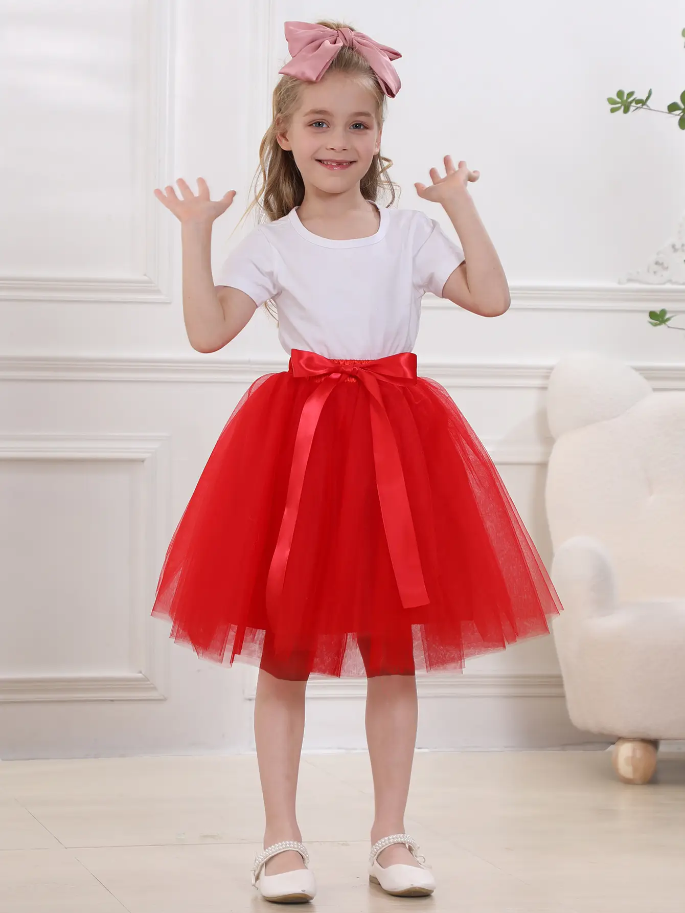 Blue Tulle Petticoat Skirt for Girls Mother Daughter Set - Image 12
