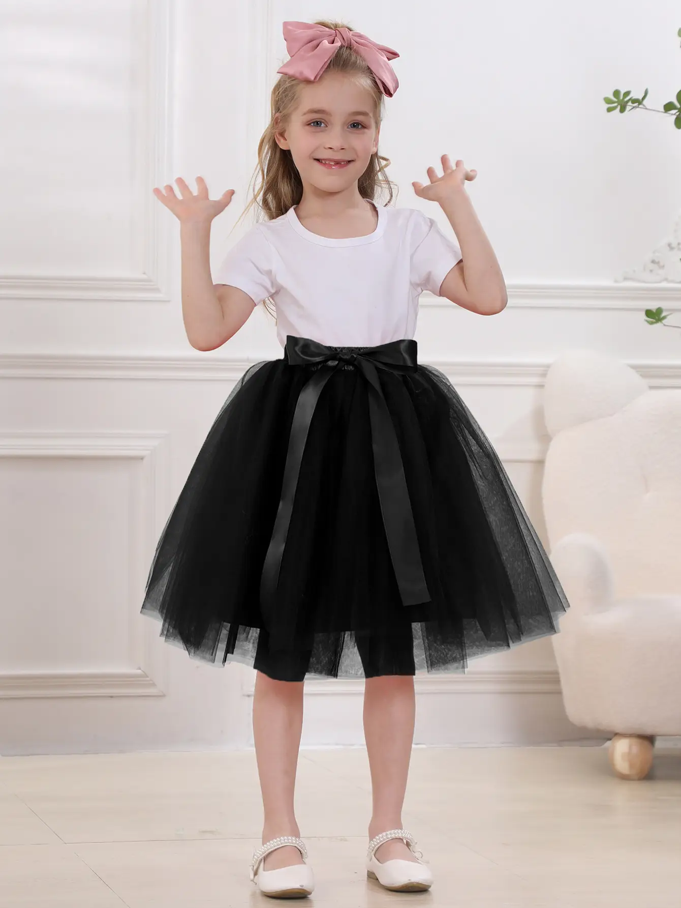 Blue Tulle Petticoat Skirt for Girls Mother Daughter Set - Image 3