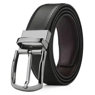 Men's Genuine Leather Belt with Rotating Pin Buckle — feature 3