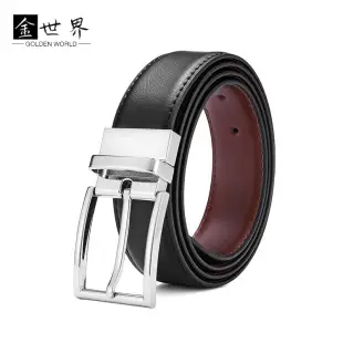Men's Genuine Leather Belt with Rotating Pin Buckle — feature 9