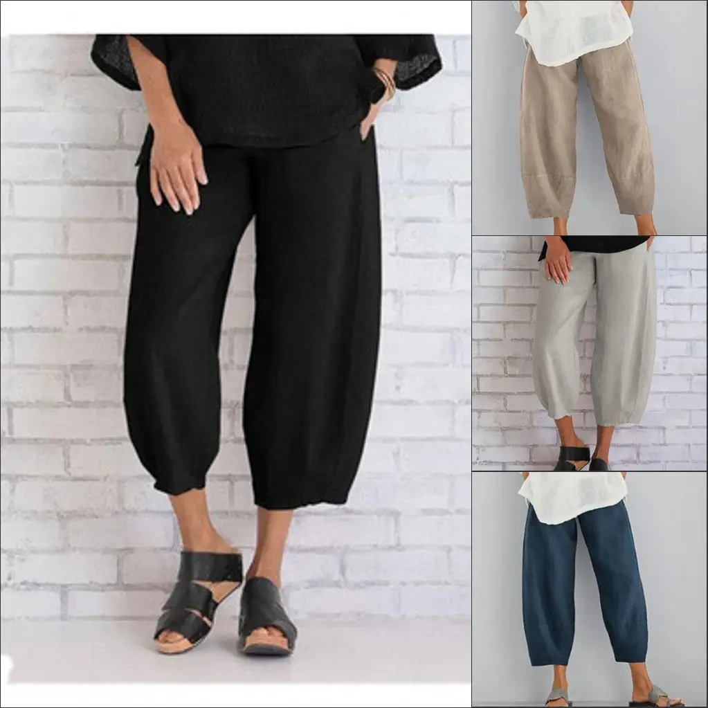 Women's 2020 New Ankle Pants Large Casual Loose Fit - Image 12