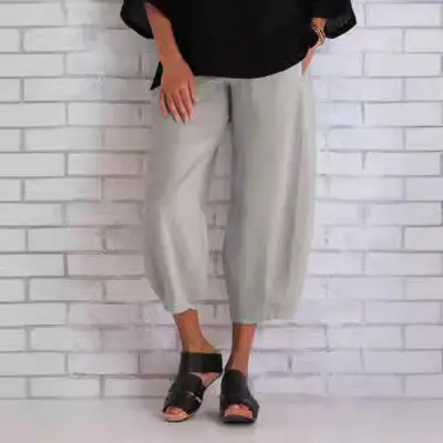 Women's 2020 New Ankle Pants Large Casual Loose Fit - Image 15