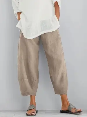 Women's 2020 New Ankle Pants Large Casual Loose Fit - Image 3