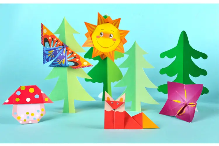 Hibiscus Origami Book for Kids 3D Fun DIY Craft — feature 19
