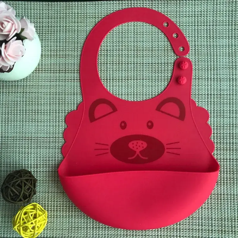 Three-Dimensional Waterproof Baby Feeding Bib Soft Silicone Blue — feature 8