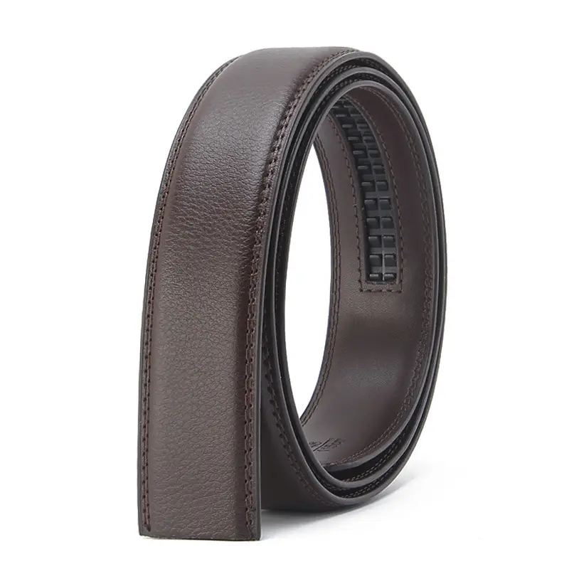 Men's 3.5CM Headless Leather Belt Multi Color - Image 6