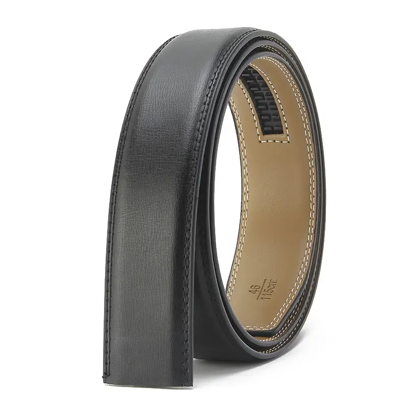 Men's 3.5CM Headless Leather Belt Multi Color - Image 7