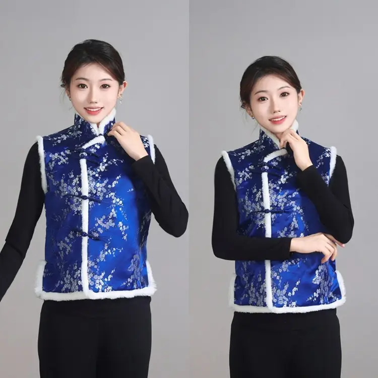 Chinese Embroidered Cotton Vest for Women Winter Wear — feature 12