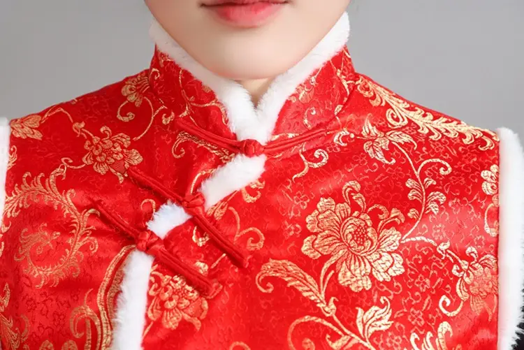 Chinese Embroidered Cotton Vest for Women Winter Wear — feature 20