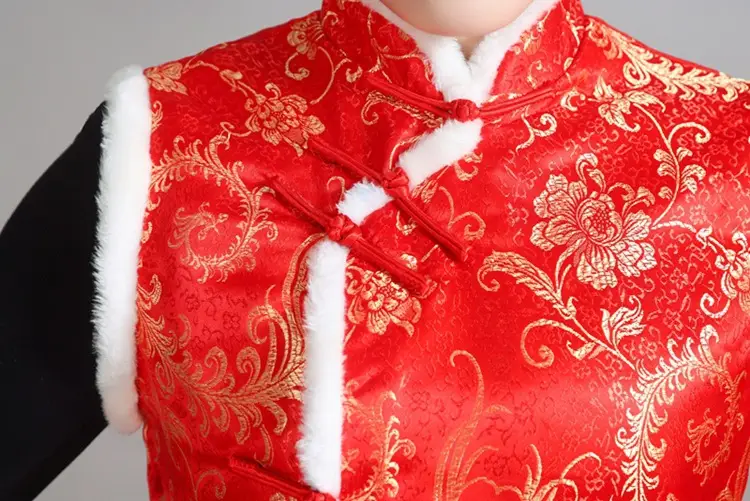 Chinese Embroidered Cotton Vest for Women Winter Wear — feature 21