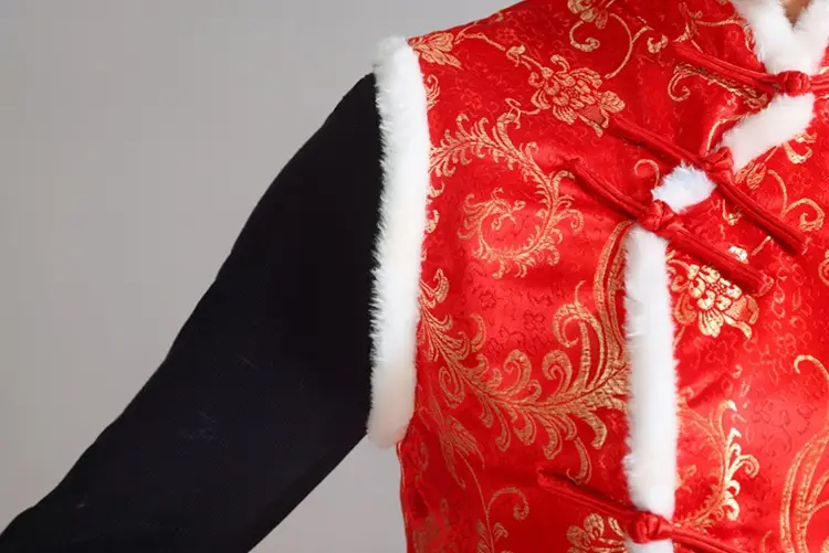 Chinese Embroidered Cotton Vest for Women Winter Wear — feature 22