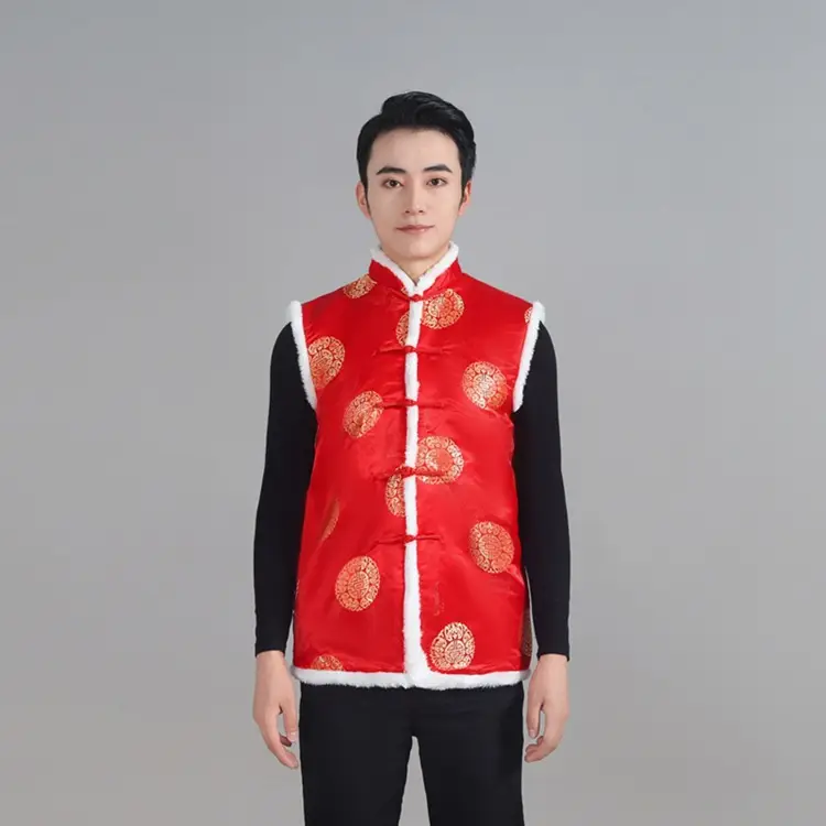 Chinese Embroidered Cotton Vest for Women Winter Wear - Image 12