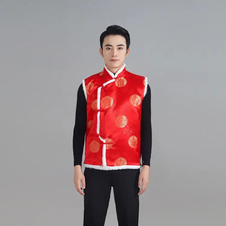 Chinese Embroidered Cotton Vest for Women Winter Wear - Image 8