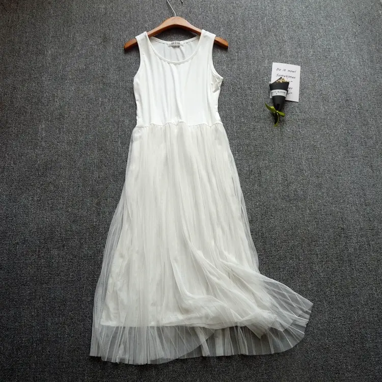 Long Sleeve Pleated Vest Skirt Dress Grey