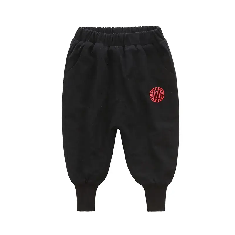 Chinese Style Cotton Pants for Boys Girls Straight Leg - Image 10