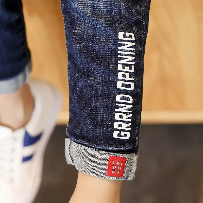 Boys Jeans 2025 Fleece Lined Slim Fit Long Pants - Image 5