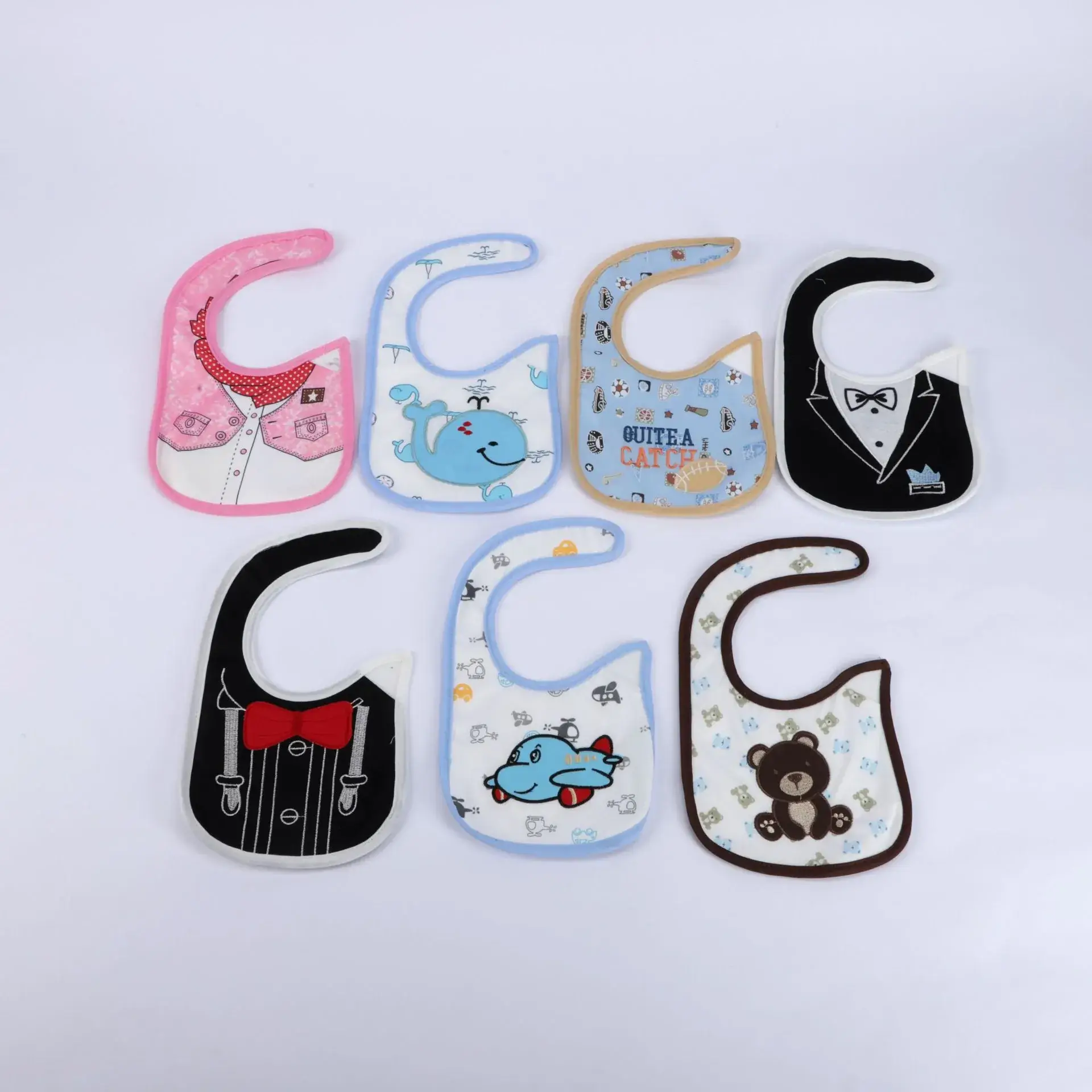 Baby Bibs with Embroidered Designs for Mothers and Infants - Image 3