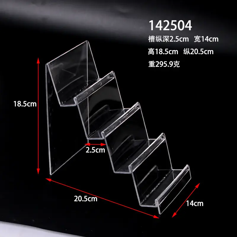 Multi-layer Transparent Acrylic Wallet Display Shelf for Women - Image 8