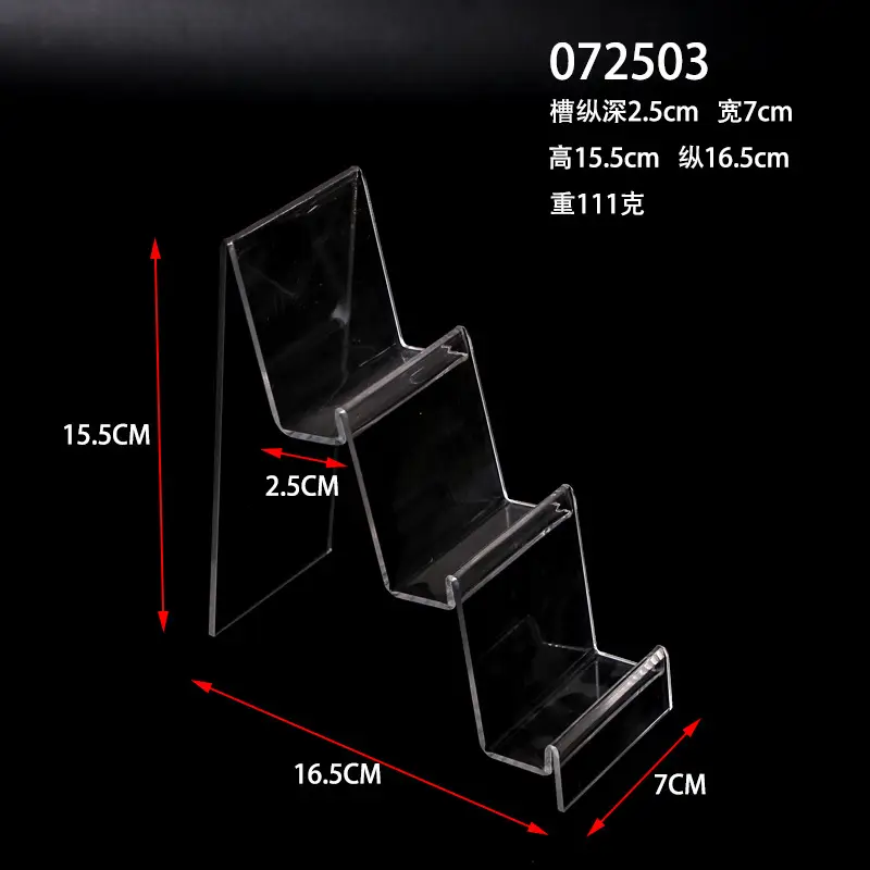 Multi-layer Transparent Acrylic Wallet Display Shelf for Women - Image 2