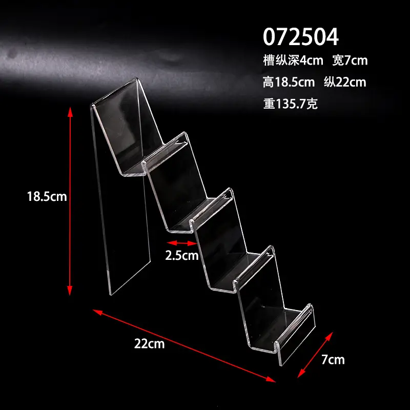Multi-layer Transparent Acrylic Wallet Display Shelf for Women - Image 3