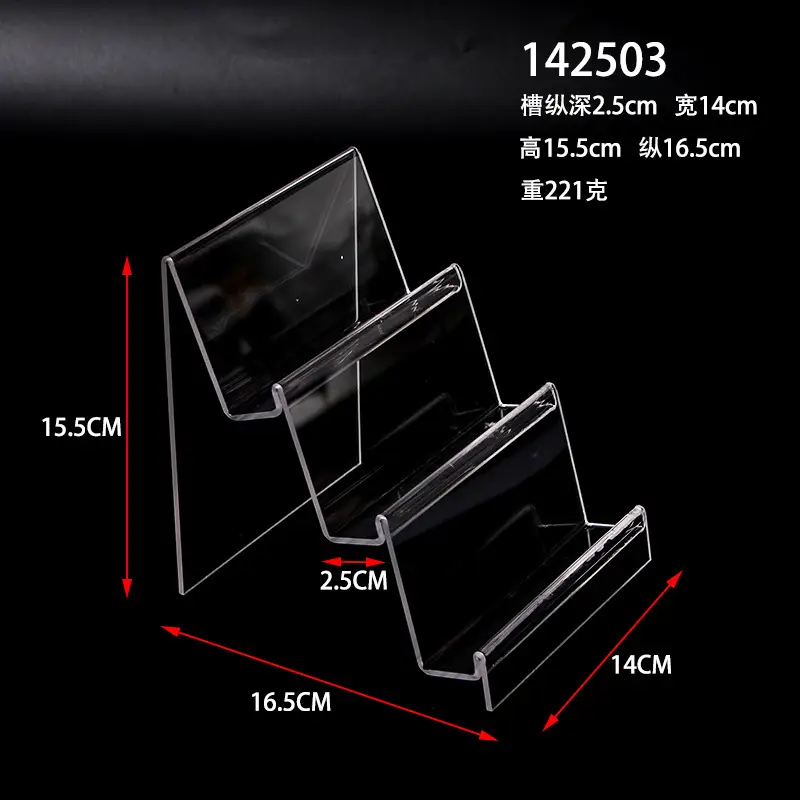 Multi-layer Transparent Acrylic Wallet Display Shelf for Women - Image 7