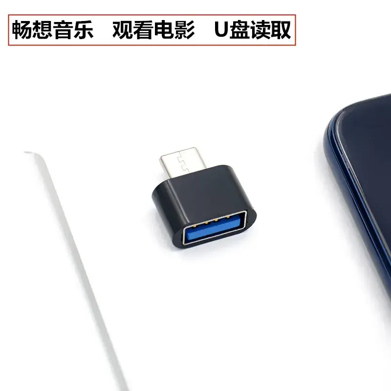 Android Otg Adapter USB 2.0 Micro Type C Black - Image 9