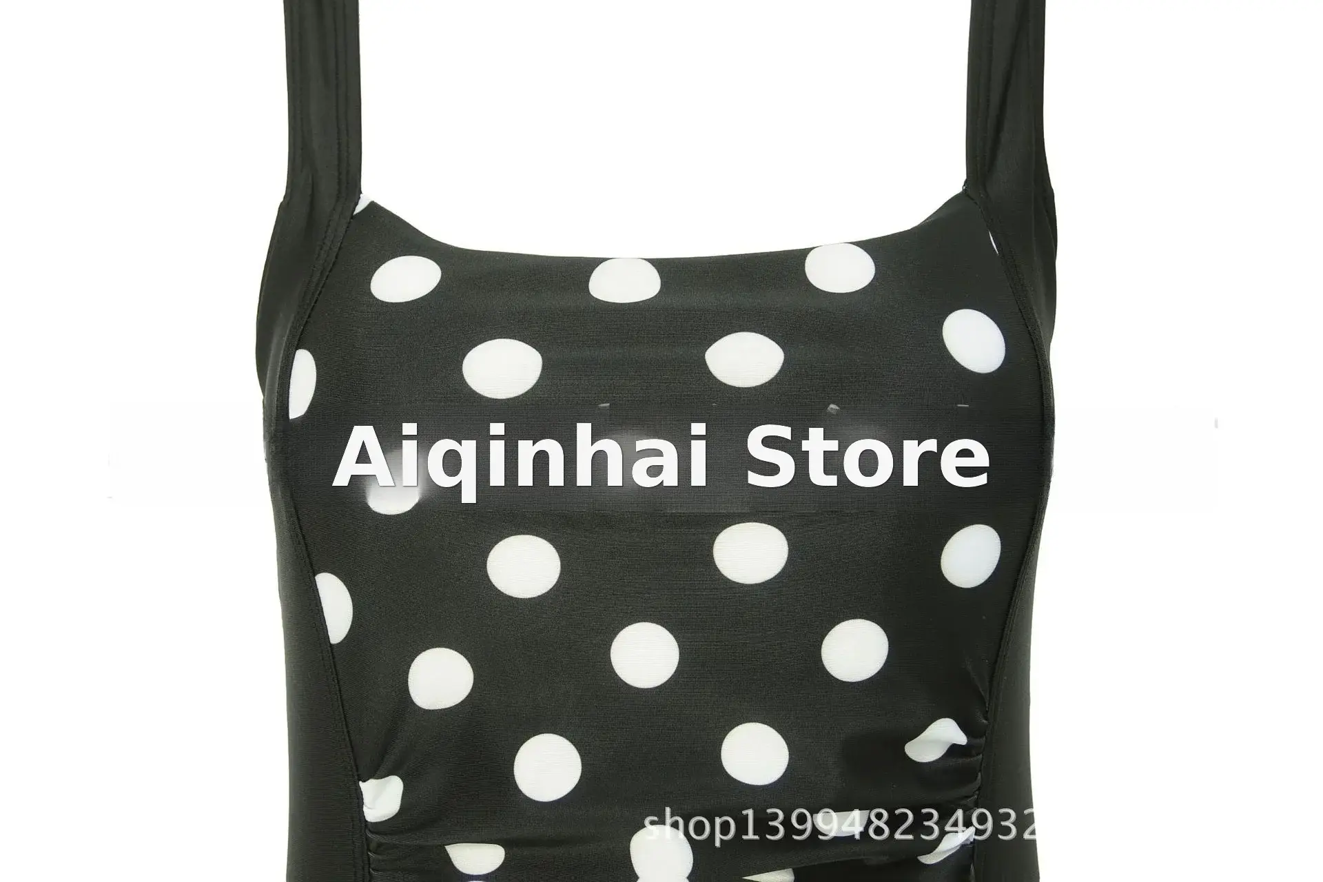 Plus Size Black One-Piece Swimsuit Fat Ready Stock Wholesale — feature 15