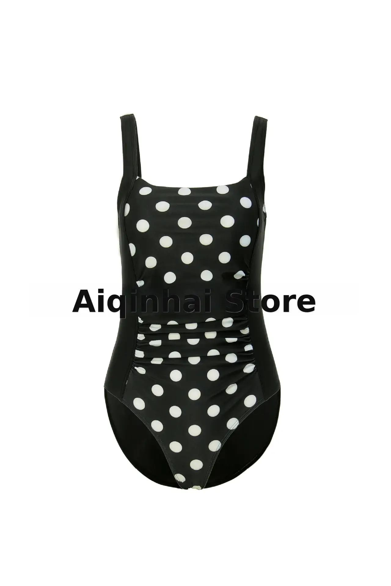 Plus Size Black One-Piece Swimsuit Fat Ready Stock Wholesale — feature 5