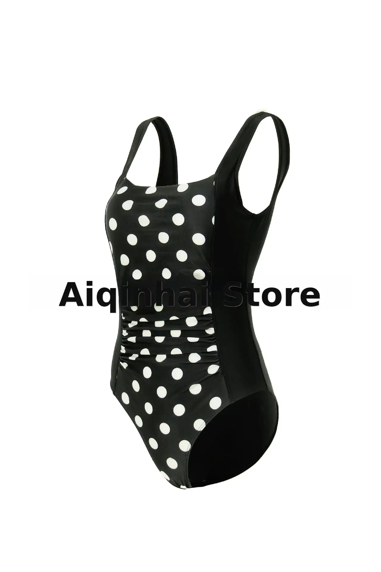 Plus Size Black One-Piece Swimsuit Fat Ready Stock Wholesale — feature 6