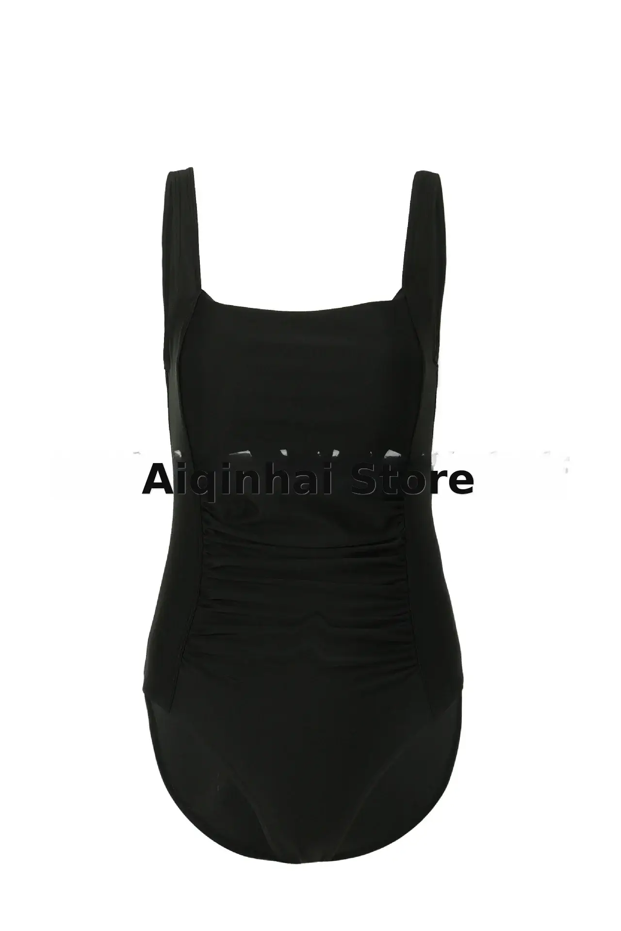 Plus Size Black One-Piece Swimsuit Fat Ready Stock Wholesale — feature 8