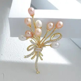 Korean Tulip Micro-Inlay Copper Brooch for Women — feature 10