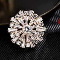 Korean Tulip Micro-Inlay Copper Brooch for Women — feature 27