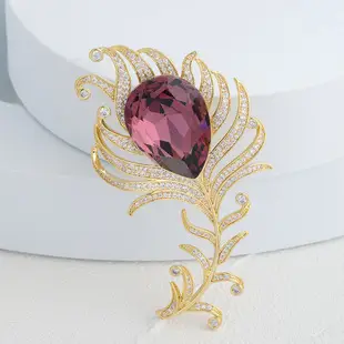 Korean Tulip Micro-Inlay Copper Brooch for Women — feature 3