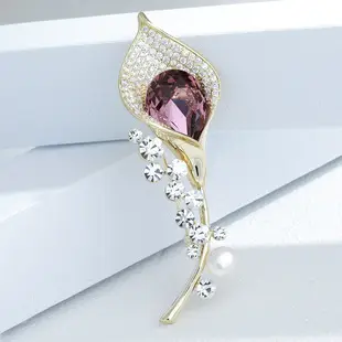 Korean Tulip Micro-Inlay Copper Brooch for Women — feature 6