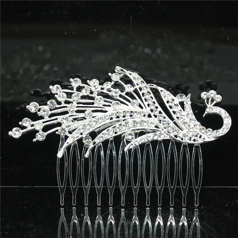 Butterfly Hair Comb with Rhinestones for Bridal Use - Image 8