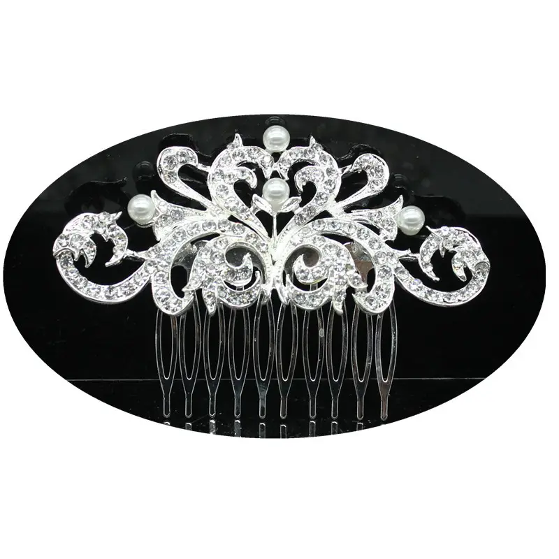 Butterfly Hair Comb with Rhinestones for Bridal Use - Image 11